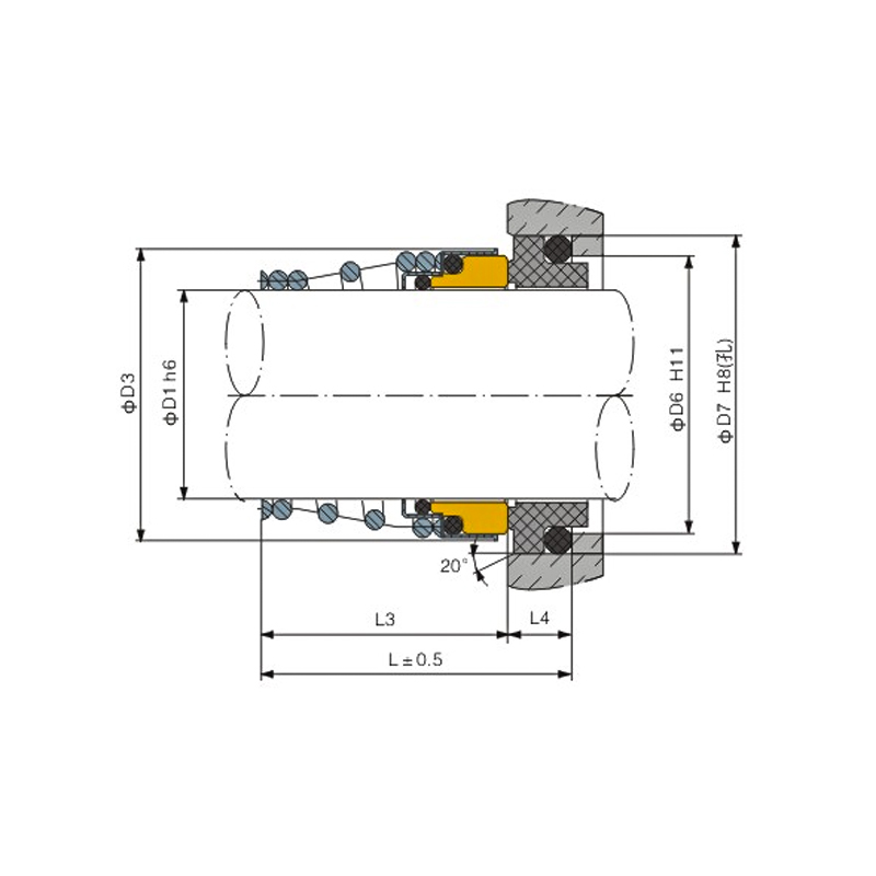 Single-Spring Pump Elastomer Bellows Mechanical Shaft Seal