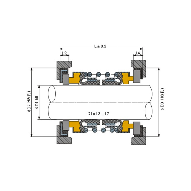 Double Face Elastomer Bellows Mechanical Seal