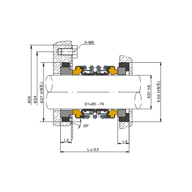 Double Face Elastomer Bellows Mechanical Seal